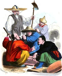 Auguste Wahlen, hábitos, usos e figurinos de todos os povos do mundo, volume 1. Editora The Historical-Artistic Library, 1843